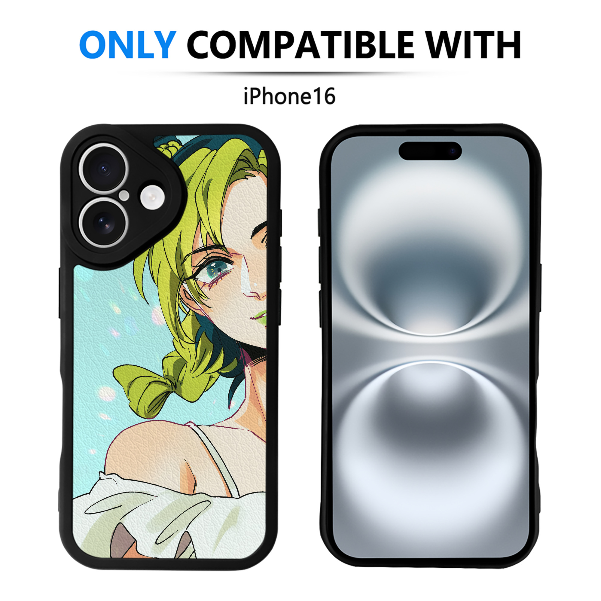（画像用） ジョジョの奇妙な冒険 JoJo's Bizarre Adventure 【iPhone 16シリーズ対応】シリコンスマホケース（レザー調） 材質：シリコン